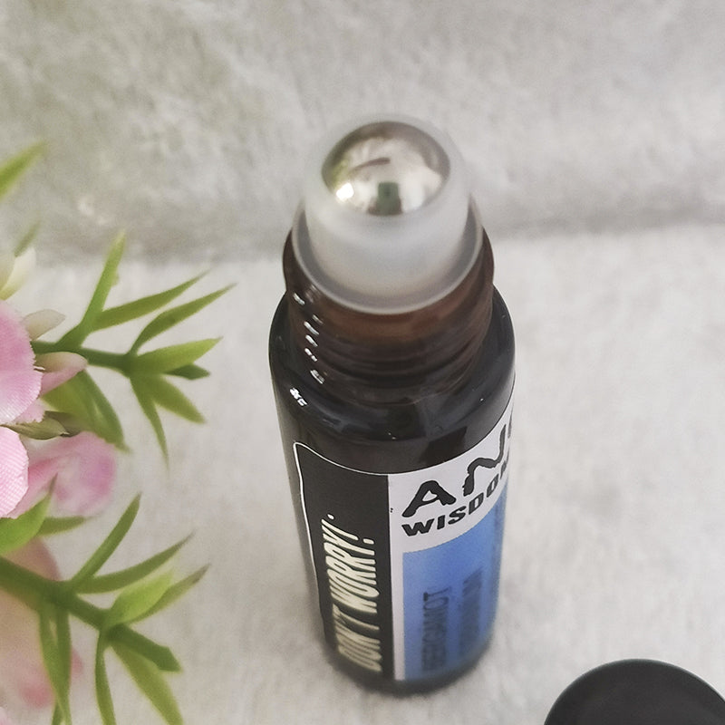 Fuera Preocupaciones!! Mezcla de aceites esenciales roll-on 10 ml (bergamota, geranio e incienso)