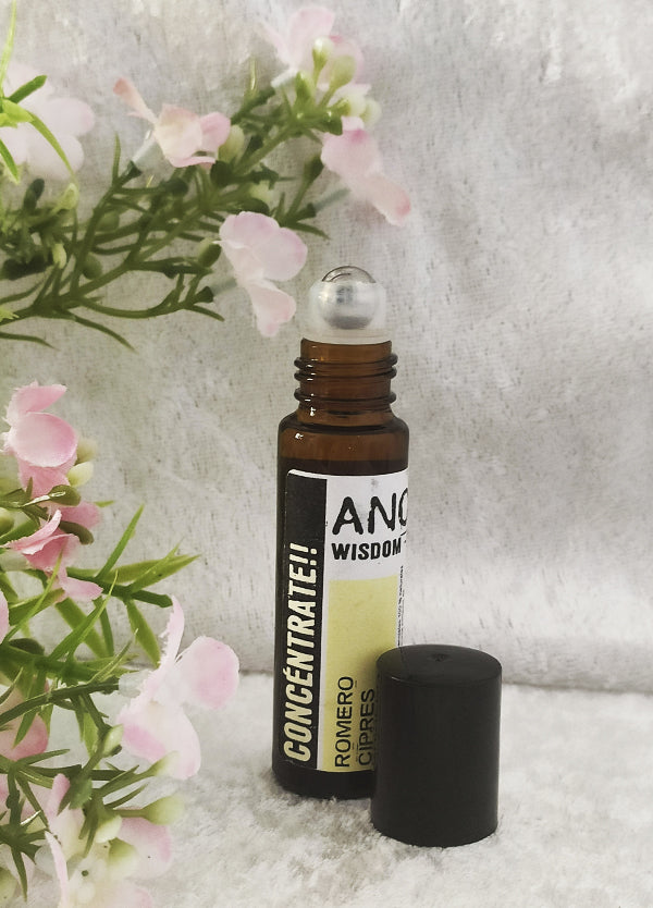 CONCÉNTRATE ¡¡ Mezclas de Aceites Esenciales Roll-On 10 ml (romero, ciprés y limón)