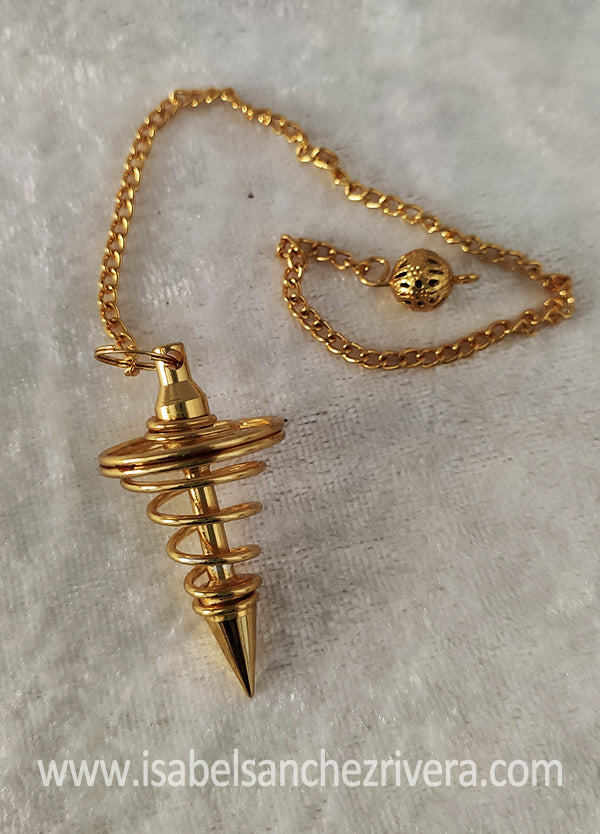 Péndulo Espiral de Metal Sanación Dowsing A++