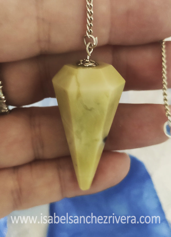Péndulo Jaspe Verde Limón