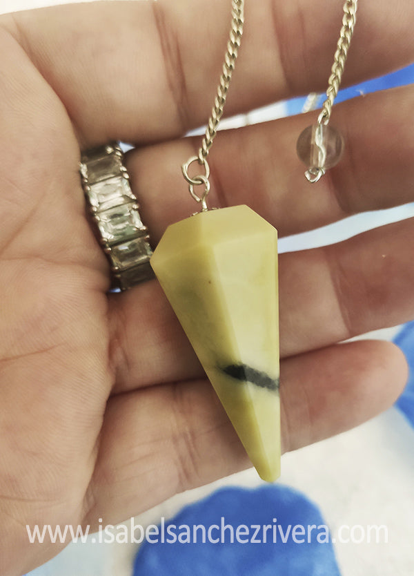 Péndulo Jaspe Verde Limón