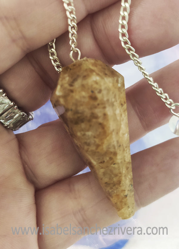 Péndulo de Cuarzo Dorado