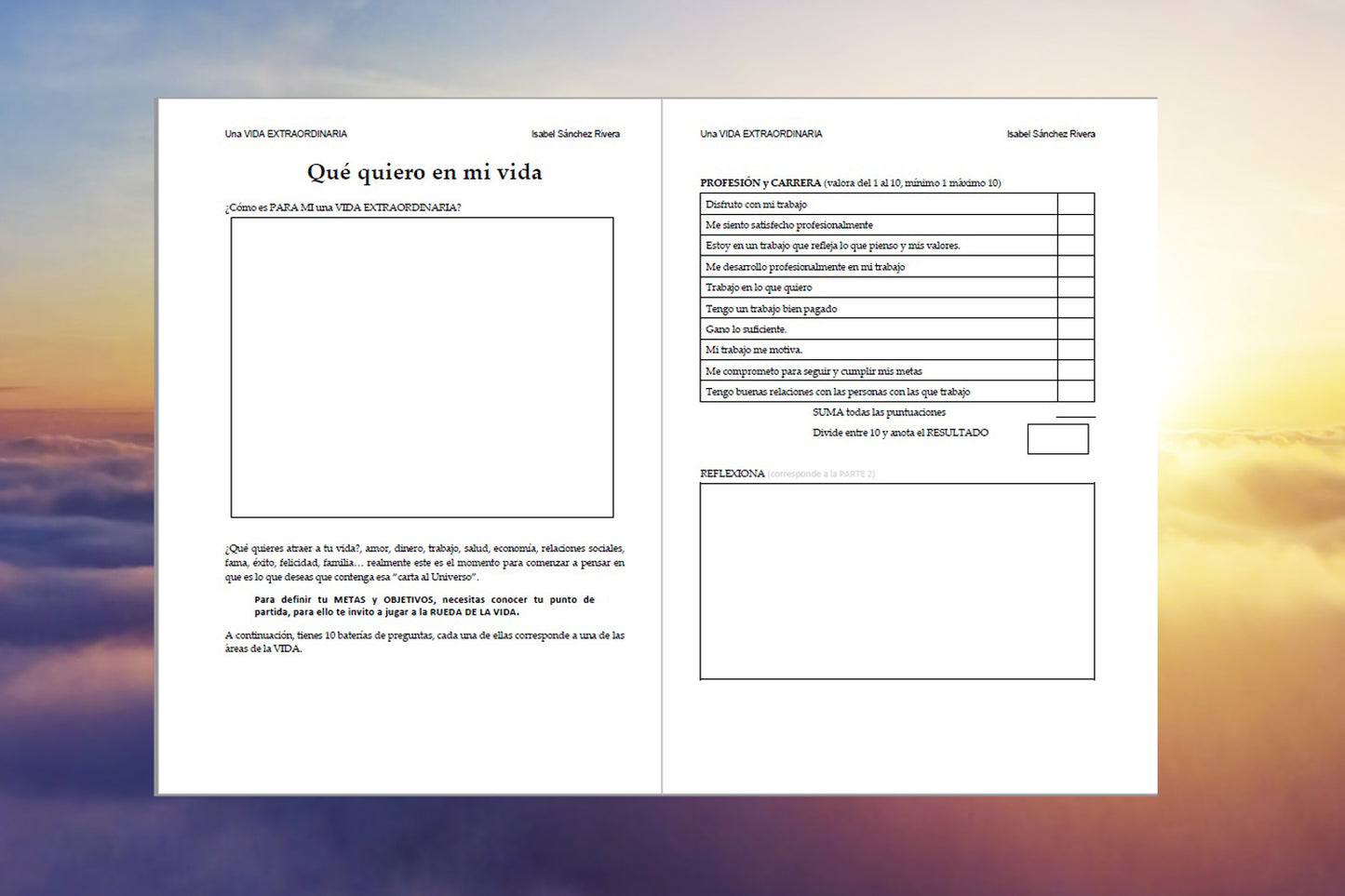 Cuaderno de Trabajo Mi Vida Extraordinaria
