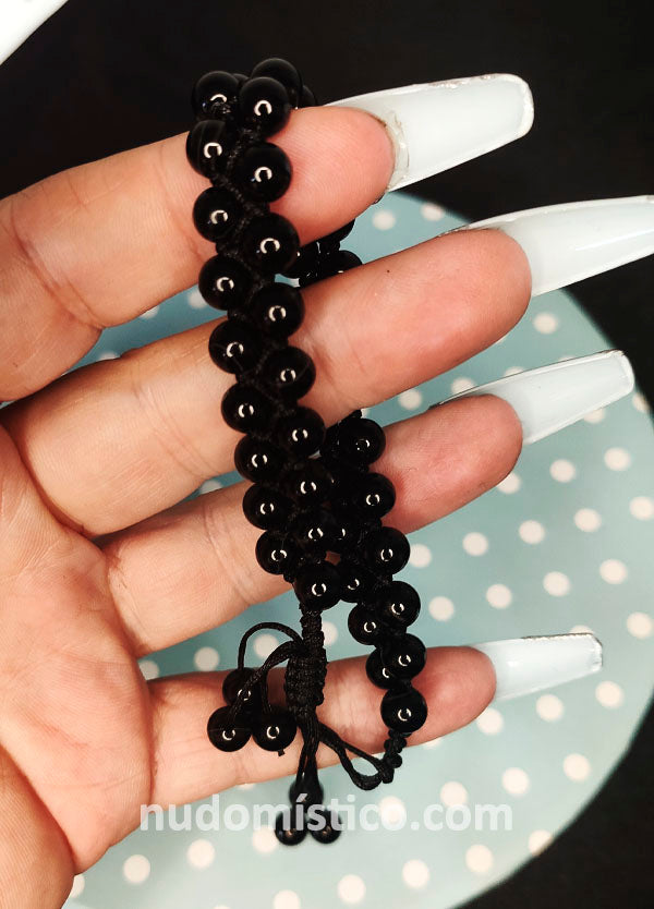 Pulsera Agata Negra. Talismán Protector y Fuerza