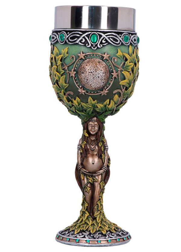 Cáliz la Madre Diosa Triple Luna. Copa para Altar